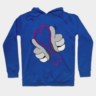 finger heart shirt Hoodie